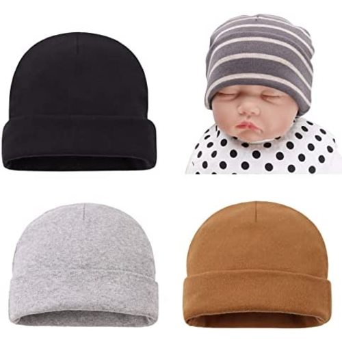 Bamery Cotton Baby Girl Hat Preemie Boys Beanie Newborn Hospital Hats Winter Infant Hats for Girls