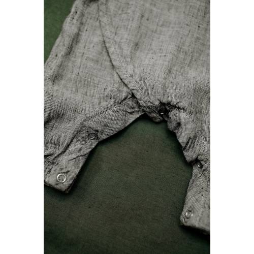 Linen Baby Wrap Romper Jona, newborn baby romper, Organic Natural Linen Clothing, Organic Baby Clothes | Optional Embroidery