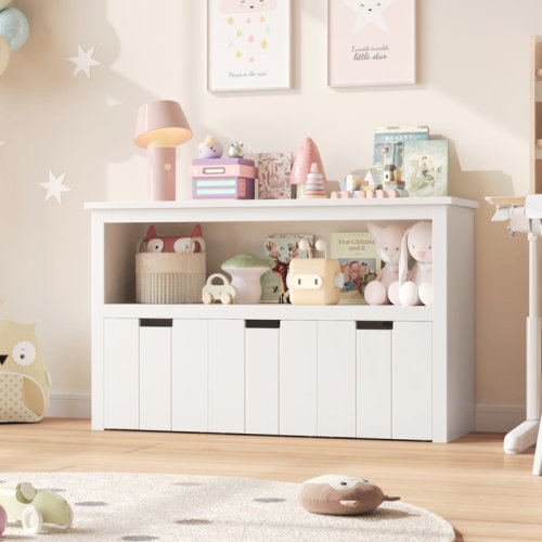 Wade Logan® Bayze Bookcase with Removable Drawers, White & Reviews | Wayfair