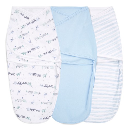 aden + anais rising star baby cotton easy swaddle size 0-3 months