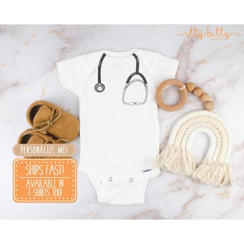 Stethoscope Onesie® - future doctor Onesie®, doctor baby shower, doctor baby shirt, nurse baby shirt, nurse baby gift, doctor baby gift,