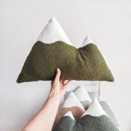 Mountain Cushion, mountains shaped cushion, mountain pillow, mounitain decoration, forest cushion