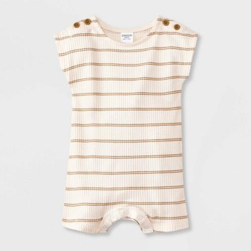 Grayson Mini Baby Boys' Striped Romper - Off-White, Size: Infant3-6M