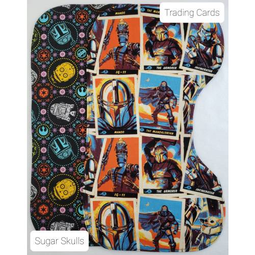 Baby Space Warriors (Sugar Skulls)| Contoured Burp Cloth