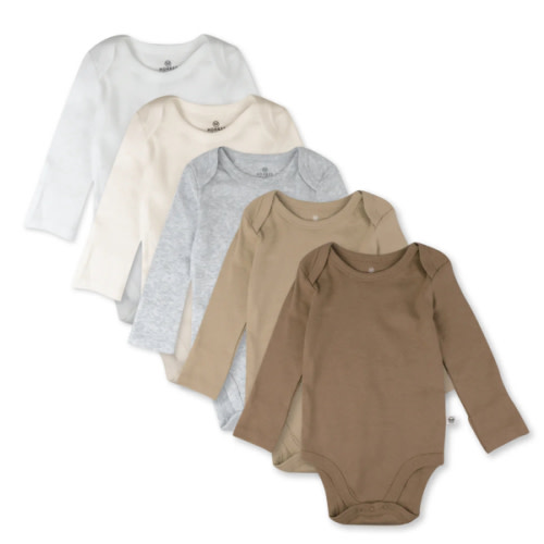 5-Pack Organic Cotton Long Sleeve Bodysuits | Honest Baby Clothing
