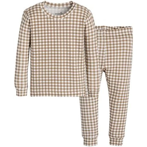 moimoln Plaid Check Soft Cotton Modal 6M-8Y Baby Toddler Long-Sleeve Snug-Fit Pajama Sleepwear Daily