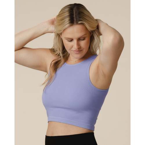 Sublime® Bamboo Maternity & Nursing Longline Bra Top | Oatmeal Heather - Kindred Bravely