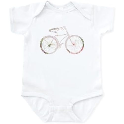CafePress Floral Vintage Bicycle Infant Bodysuit Cute Infant Bodysuit Baby Romper