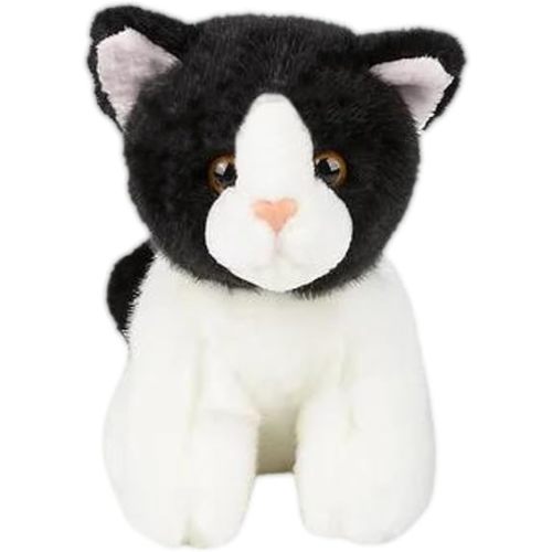 Forest & Twelfth 6" Stuffed Black & White Cat, Soft Plush Toy, Cute Stuffed Animal for Boys and Girls, Realistic Looking Small Stuffed Animals, Nursery and Room Decor (6" Black & White Cat)