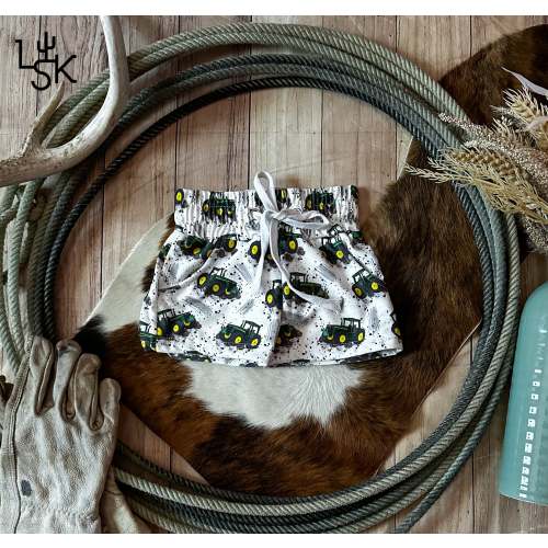 Green Tractor Swimming Trunks