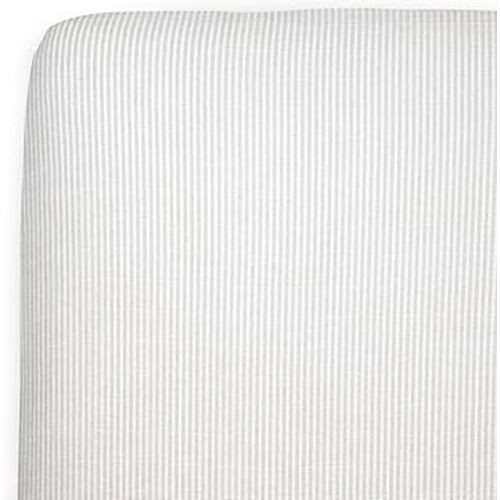 Little Unicorn Muslin Crib Sheet | Soft & Breathable Fitted Sheet for Crib Mattress | 100% Cotton 52"x28" | (Sand Stripe)