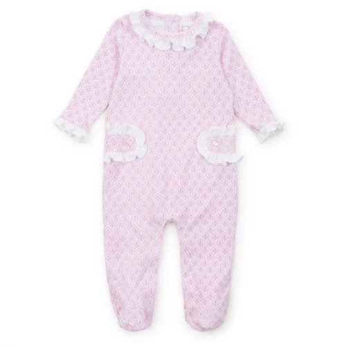 Lucy Girls' Romper - Scalloped in Pink