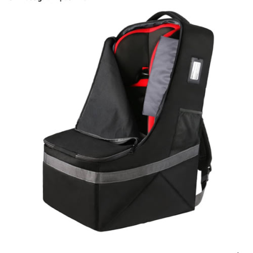 YOREPEK Padded Car Seat Travel Bag Backpack for Airplane, Heavy Duty Car Seat Bags for Air Travel, Carseat Cover for Airplane Travel with Shoulder Strap, Car Seats Carrier for Airport, Black