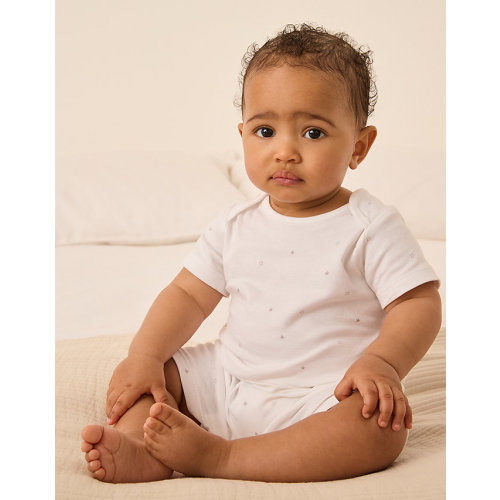 Organic Cotton Sleepy Star Shortie (0–9mths) | Baby Sleepwear | The White Company US