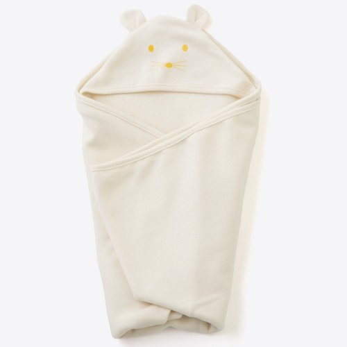 Shop Fog Linen Hooded Cotton Swaddle