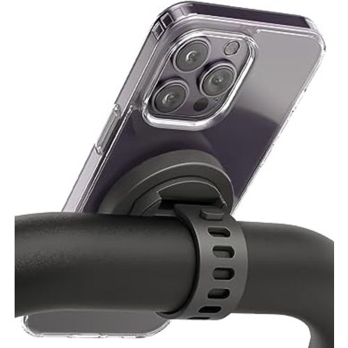 ENCASED Grip-X Magnetic Bar Mount, Compatible with MagSafe - Phone Holder for Gym, Home Fitness Bikes, Workout Equipment, Stroller and Cart Handlebars (iPhone 15, 14, 13 Series)