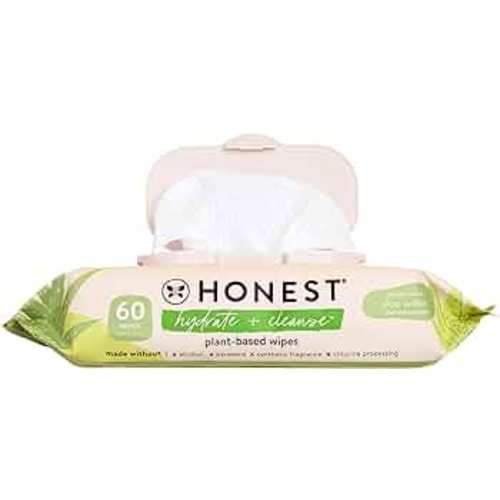The Honest Company Clean Conscious Unscented Wipes | Over 99% Water, Compostable, Plant-Based, Baby Wipes | Hypoallergenic for Sensitive Skin, EWG Verified | Geo Mood, 648 Count