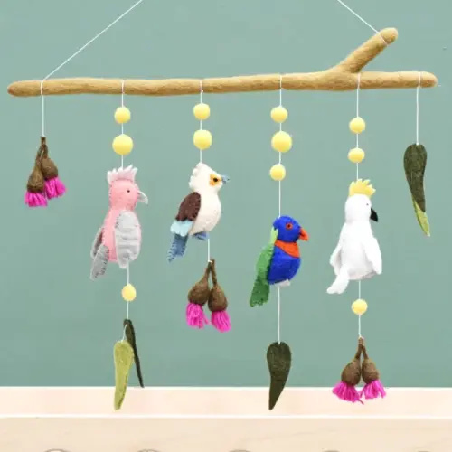 Baby Hanging Mobile - Australian Birds - Kuranga Native Nursery
