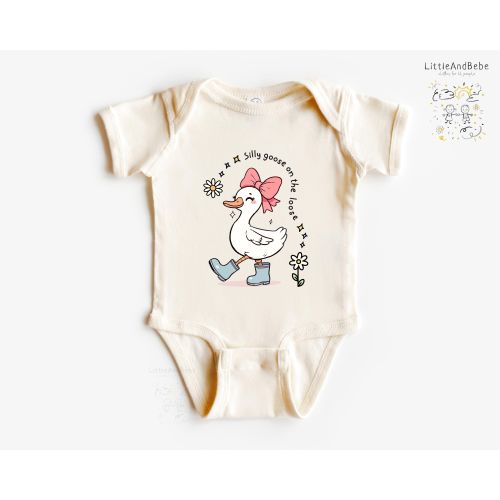 Silly Goose On The Loose Baby Bodysuit 0-3M