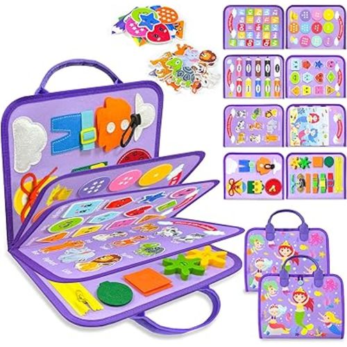 Busy Board Montessori Toys for Toddler Girl Boy Birthday Gifts