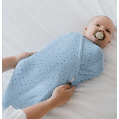 Mama Coco Cocoon Swaddle - Blue Dot (Medium)