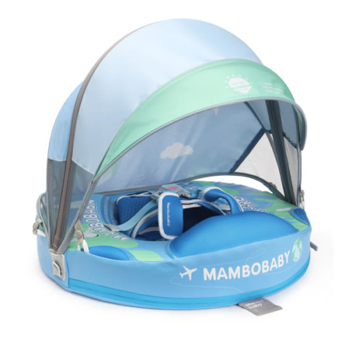 Mambobaby Float with Canopy and Tail Earth Blue