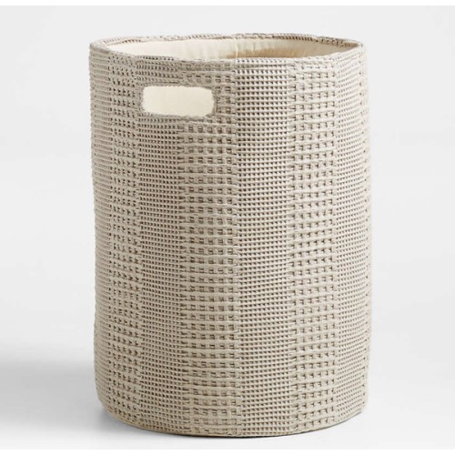 Nella Grey Cotton Waffle Weave Kids Hamper with Handles
