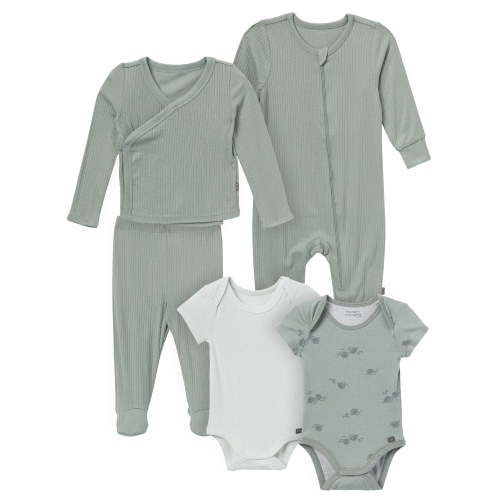 Modern Moments by Gerber Baby Neutral Super Soft 5-Piece Gift Set, Sizes Newborn - 3/6 Months