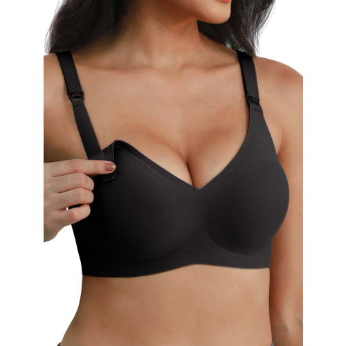 MINTREUS Nursing Bras for Breastfeeding Seamless Comfort Maternity Bra Pregnancy Sleep Bralette with Extra Extender