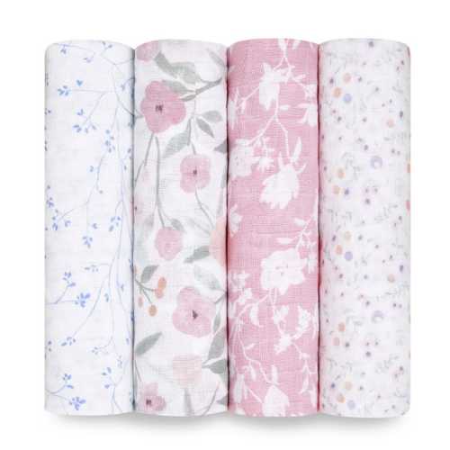 boutique cotton muslin swaddles 4 pack