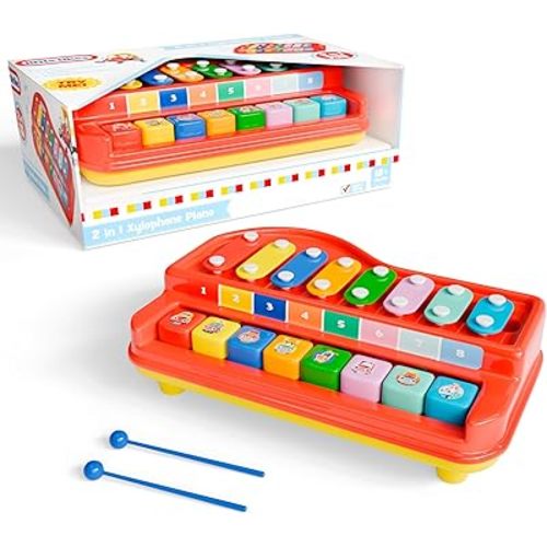 Lollipop Little Tikes 2-in-1 Musical Fun: Engage Your Toddler with The Cozy Cup Xylophone and Piano, offering Both Xylophone and Piano Modes in one Delightful Toy.