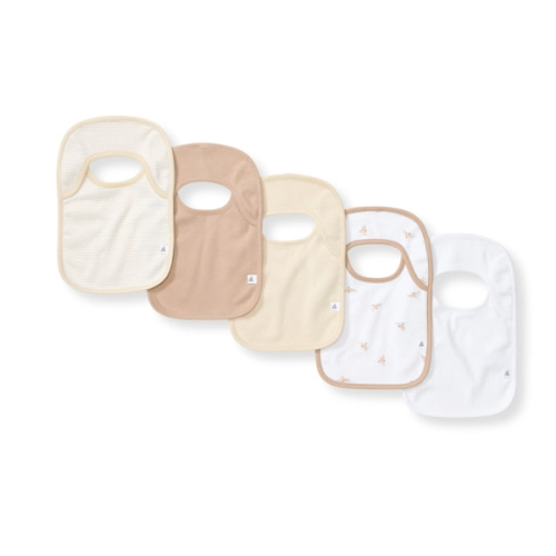 Golden Bee Organic Cotton Baby Bibs 5 Pack