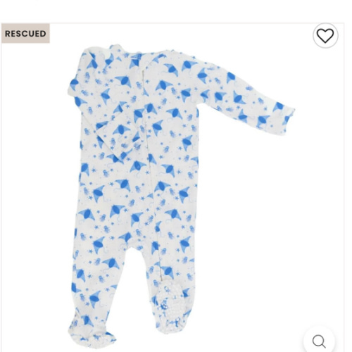 Zipper Footie - Stingray Blue – Manymoons