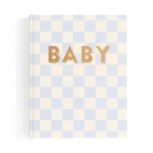 Baby Book - Blue Check
