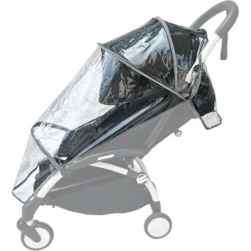 Stroller Accessories Rain Cover Compatible with Babyzen YOYO,YOYO+,YOYO2 & Stokke YOYO3 Pushchairs, Reflective Edges, Windproof & Snowproof Weather Shield