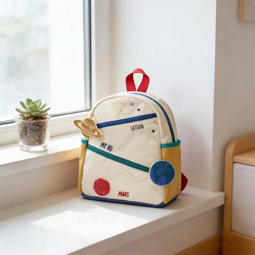 Cute Planet Kids Backpack, Toddler School Bag, Space Theme Mini Backpack, Lightweight Preschool Bag, Gift for Girls Boys Travel Bag