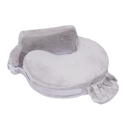 My Brest Friend Super Deluxe Nursing Pillow - Enhanced Comfort & Ergonomic Breastfeeding Pillow for Ultimate Support for Mom & Baby - Adjustable and with Handy Side Pocket, Sandstone