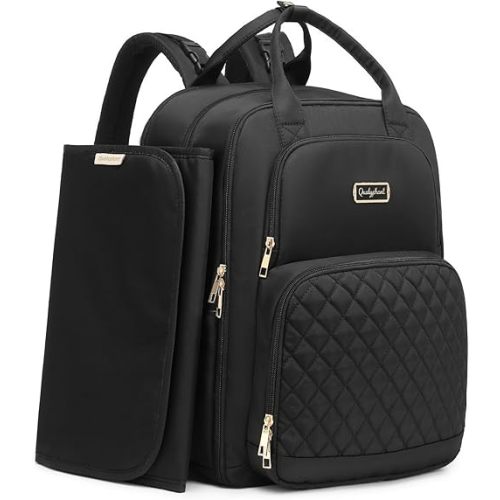 Qualyphant Extra Large Diaper Bag Backpack for 2 Kids Expandable 30-38L