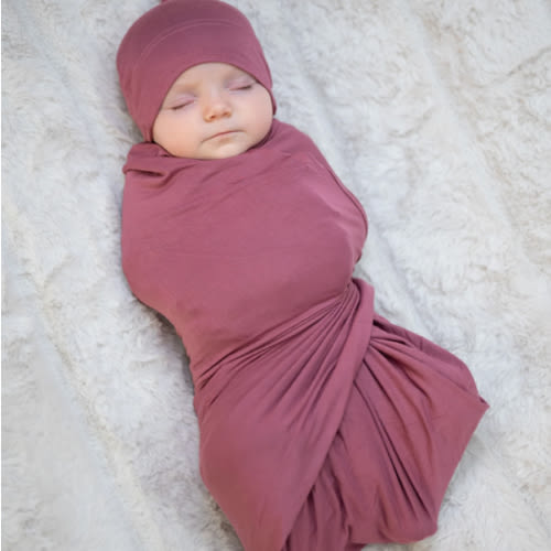 Baby Swaddle Set: Dusty Rose – Lila