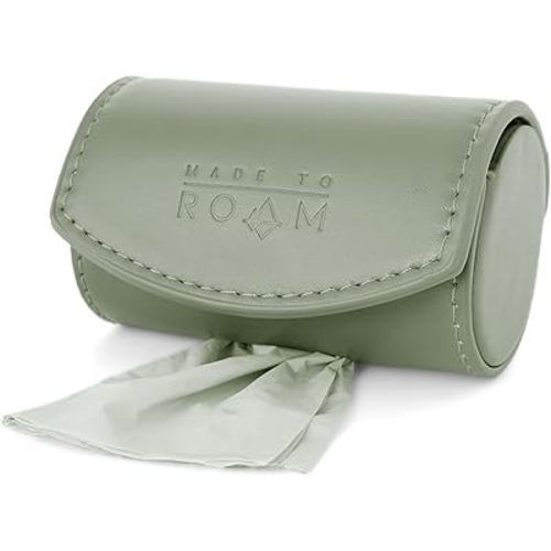 MADE TO ROAM On Dooty Pack - Premium Dog Poop Bag Holder for Leash, Vegan Leather Waste Bag Dispenser for Poop Bag Rolls - Oregon Haze
