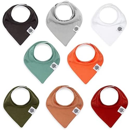 Parker Baby Bandana Drool Bibs 8 Pack Baby Bibs for Boys, Girls, Unisex - Soft & Stylish Teething Bibs for Babies