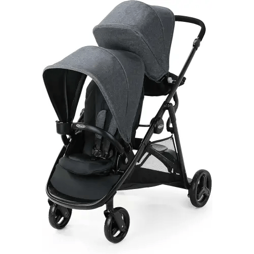 Graco Ready2Grow 2.0 Double Stroller Features Bench Seat and Standing Platform Options, Rafa