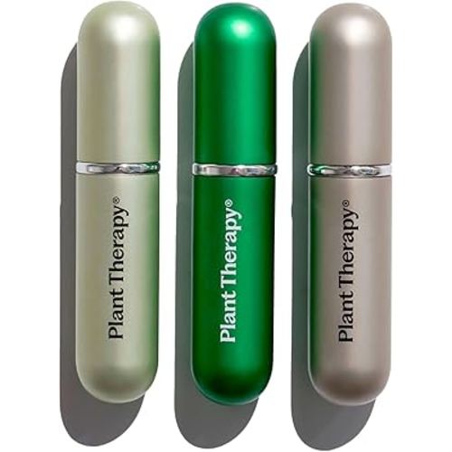 Plant Therapy Essential Oils Aromatherapy Nasal Inhaler Multi-Color Sticks, 3-Pack Personal, Portable, Aluminum & Glass Inhalers with Cotton Wicks - Joyful Aromatherapy Anywhere!
