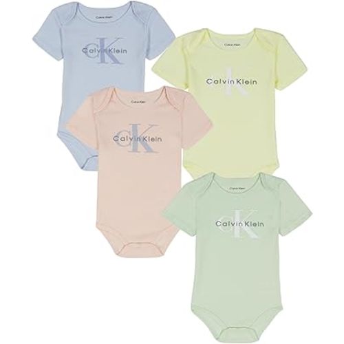 Calvin Klein baby-boys 4 Pack Bodysuit