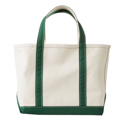 LLBean Boat and Tote Open Top, Large, Dark Green, Monogrammed
