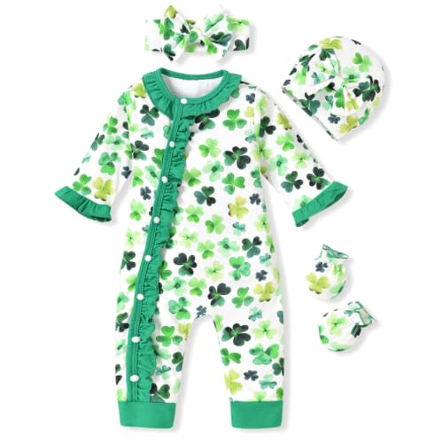 Aalizzwell Baby Girls Romper Outfit Fall Winter Clothes with Accessories