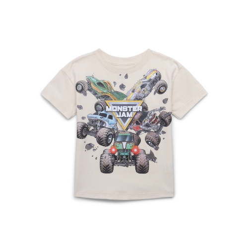 Monster Jam Toddler Short Sleeve Crewneck Tee, Sizes 12M-5T