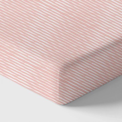 Norani Crib Sheet - Pink Stripes