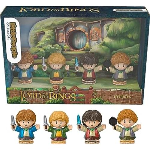Little People Collector the Lord of the Rings: Hobbits Special Edition Set In A Display Gift Box for Adults & Fans, 4 Figures