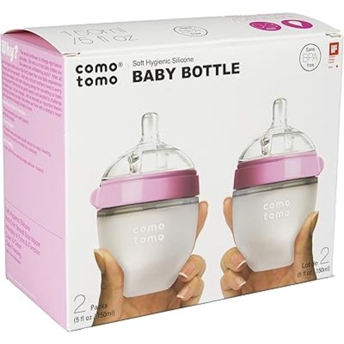 Comotomo Natural Feel Baby Bottle, 4 Pack